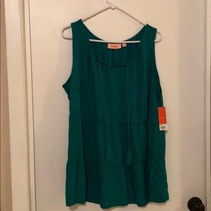 Evri Sleeveless Green Top
